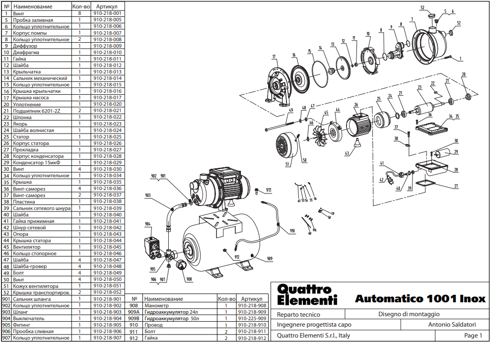 Насосная станция quattro elementi automatico 1001 inox 910-218. Насосная станция quattro elementi automatico 1001 inox. Quattro elementi automatico 1000 inox крыльчатка. Насосная станция кватро элемент 1001 inox 50 запчасти.