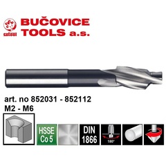 Цековка ц/х M2,5 2,7/4,9мм (Проходная) DIN1866 90° HSSE-Co5 Bucovice(CzTool) 852042
