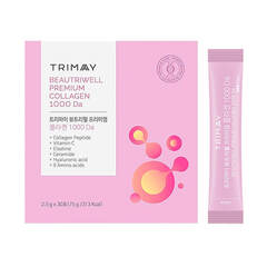 Trimay BeautriWell Premium Collagen 1000 Da (2.5gx30 шт) биологическая активная добавка с морским коллагеном, вит.С и гиалурон.кислотой