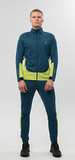 Элитный утеплённый лыжный костюм Nordski Race Dark Jeans / Lime мужской