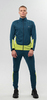 Элитный утеплённый лыжный костюм Nordski Race Dark Jeans / Lime мужской