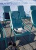 Лаунж-кресло пластиковое с подушкой, Nardi Net Lounge, ментоловый, серый