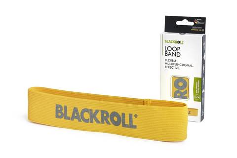 Мини-эспандер текстильный BLACKROLL® LOOP BAND 32 см, сверхлегкое сопротивление ~2.6кг (желтый)