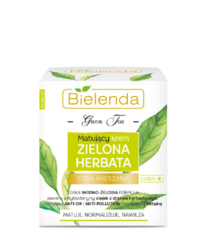 Матирующий крем для лица с зеленым чаем, дневной BIELENDA GREEN TEA