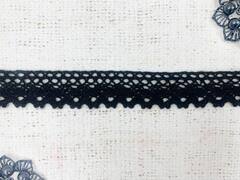 Кружево хлопковое/Тесьма вязаная, ш. 2,2 см, чёрный