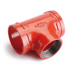 Тройник переходной под резьбу грувлок XGQT03S Ду65х40 (Дн76х11/2") Ру20 LEDE