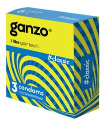 Классические презервативы с обильной смазкой Ganzo Classic - 3 шт. - 