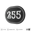 Номерок на дверь квартиры 255, для кабинета, офиса, шильдик 9 х 7 см, черный, Айдентика Технолоджи