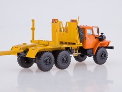 Ural-43204-10 timber carrier with trailer orange-yellow 1:43 Start Scale Models (SSM)