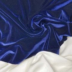 Ткань велюр синий 3076