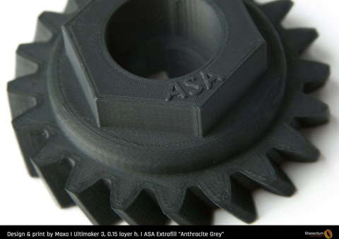 Пластик для 3D-принтера Fillamentum ASA Extrafill - Anthracite Grey