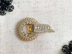 Застежки шубные со стразами, р. 7,5х5 см