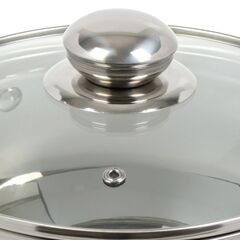 Кастрюля нерж, 3.9 л, с крыш, Daniks, Классика, SD-20, индукц