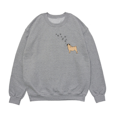 Свитшот "Мопс и бабочки"