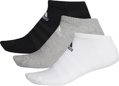 Носки теннисные Adidas Cushion Low 3PP - Mgreyh/White/Black