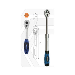 ОПТСНАБТОРГ | Трещоточная рукоятка КОБАЛЬТ 3/8