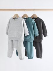 Толстовка и спортивные брюки в комплекте для малышей Next Q96-778, 3 шт., Серый, Голубой