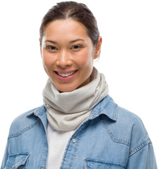 Тонкий шерстяной шарф-труба Buff Wool lightweight Solid Cloud - 2