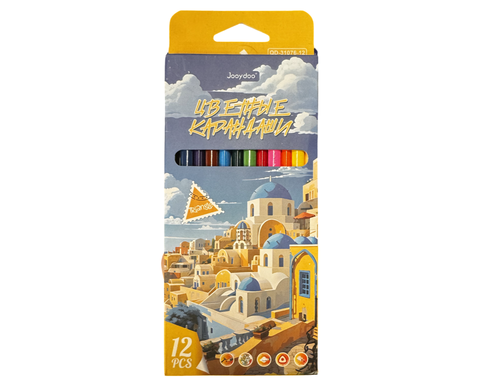 Цветные карандаши 12 штук 