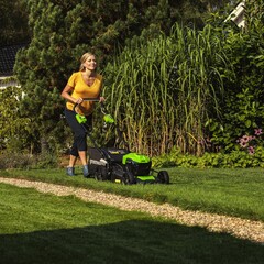 Газонокосилка Greenworks GD40LM46SPK4 40V (46 см) самоходная аккумуляторная, с АКБ 4 А/ч и ЗУ