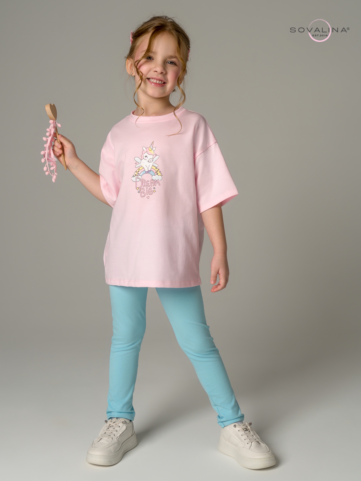 Костюм Мун розовый-голубой Единорог