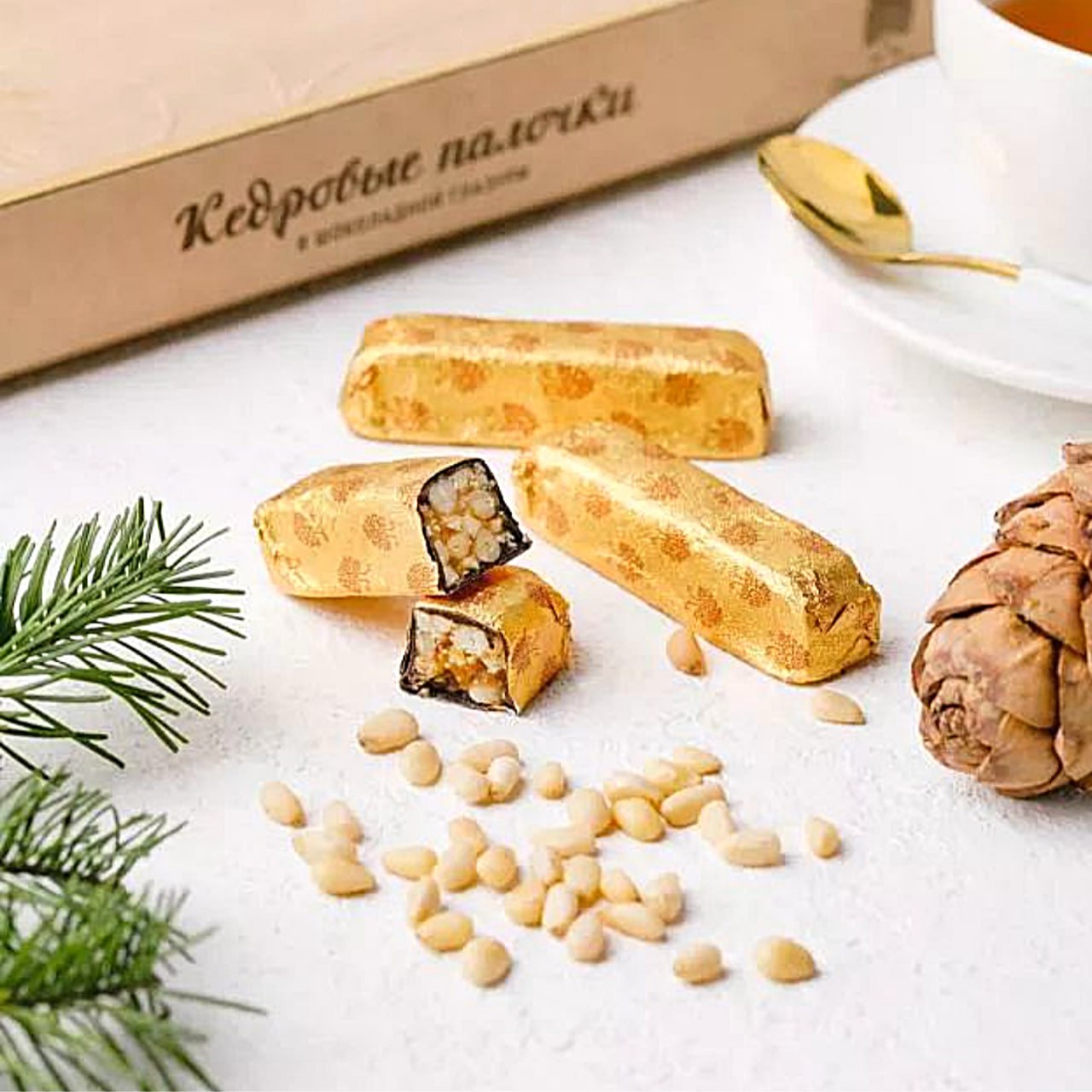 Кедровые палочки в шоколадной глазури, 190 гр