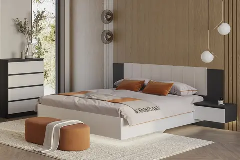 Тумба прикроватная Шарм графит / белый