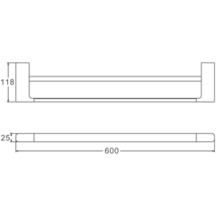 Держатель для полотенец BELZ B90609, хром