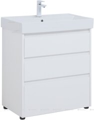 Aquanet 307075 Тумба с раковиной Nova Lite 75 3 ящ. цв. бел. глянец (307075) фото