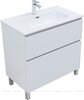 Aquanet 345377 Тумба с раковиной Вега 80 (Ирис) напольная 2 ящ. цв. белый глянец (345377)