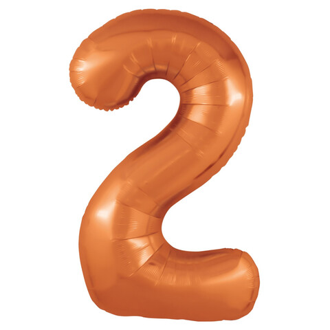 Цифры оранжевые, папайа, слим, 102 см