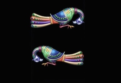 Силиконовый молд Птицы винтажные малые