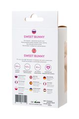 Розовая анальная втулка Sweet bunny с сиреневым пушистым хвостиком - 