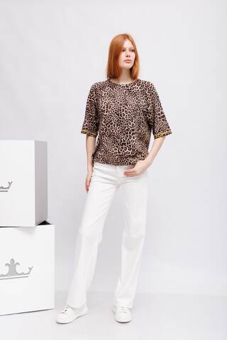 Raffaello Rossi Джинсы прямые из бленда хлопка, льна и лиоцелла