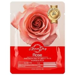 Тканевая маска с экстрактом розы GRACE DAY Rose Cellulose Mask