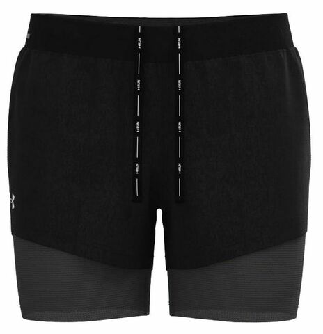 Женские теннисные шорты Under Armour IsoChill Run 2in1 Short M - black