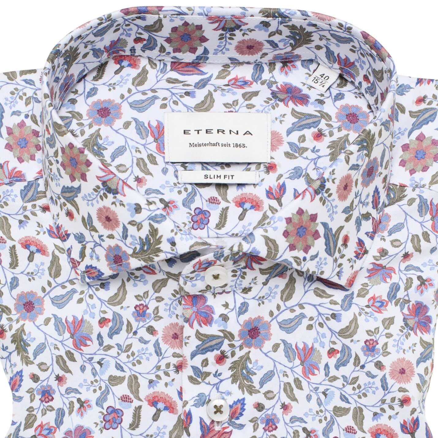 Сорочка мужская Eterna Slim Fit 2638-F182-91 с чарующим принтом