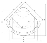 Угловая акриловая ванна ТЕМА 150