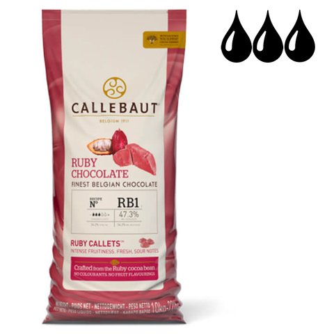 Шоколад Callebaut RUBY Chocolate / Рубиновый 32.8%, (CHR-R35RB1-554) 10кг.