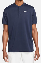 Поло теннисное Nike Men's Court Dri-Fit Blade Solid Polo - obsidian/white