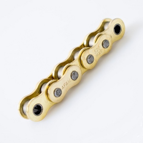 A520MX6-GG120L Цепь для мотоцикла 520 / 120 звен. AFAM CROSS GOLD/GOLD