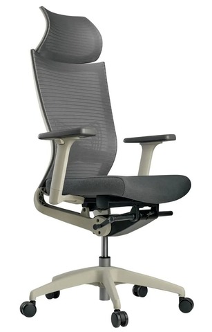 Кресло эргономичное SCHAIRS ZENITH ZEN2-М01W каркас белый/ IR19GY сетка/ IT01GY ткань серая