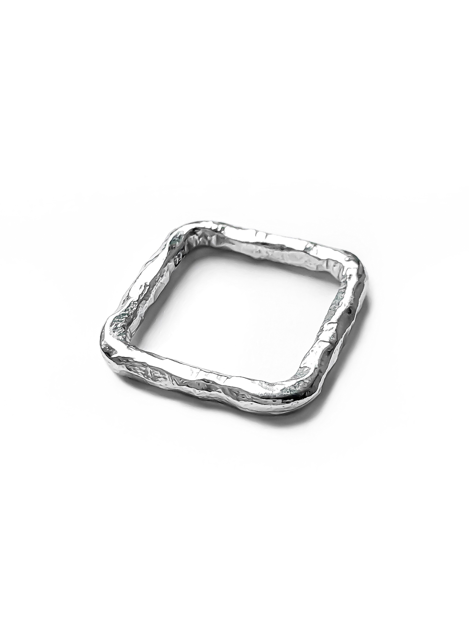 Серебряное кольцо квадрат 