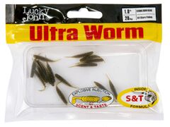 Слаги съедобные искусственные Lucky John ULTRAWORM 1 in (25 мм), цвет S21, 20шт.