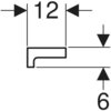 Настенная полка Geberit Renova Plan: B=60см, H=6см, T=12см, Белый