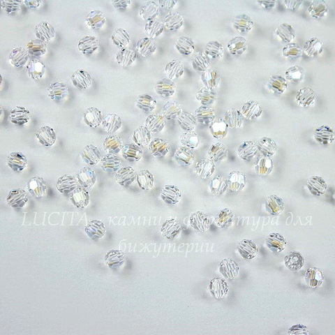 5000 Бусина - шарик с огранкой Сваровски Crystal Moonlight 4 мм, 5 штук
