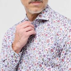 Сорочка мужская Eterna Slim Fit 2638-F182-91 с чарующим принтом