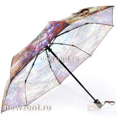 Автоматический женский зонт Magic Rain розовый сад у моря