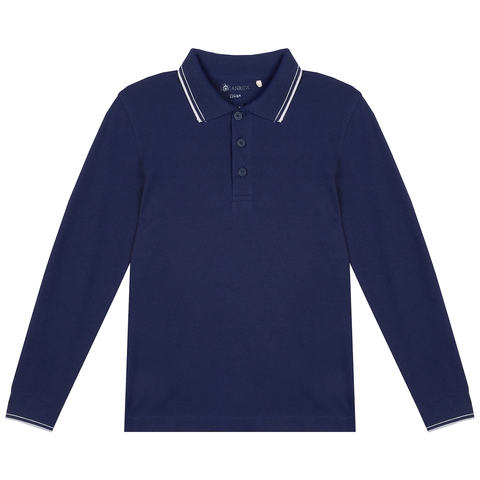 Темно-синий джемпер-поло для мальчика KOGANKIDS