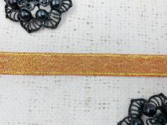 Лента парча, ш. 1,2 см, оранжевый